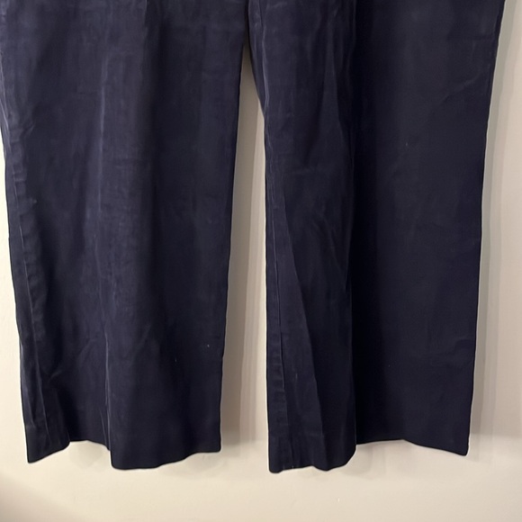 Lily Pulitzer Blue Corduroy Cropped Wide Leg Size 14 - Picture 3 of 9